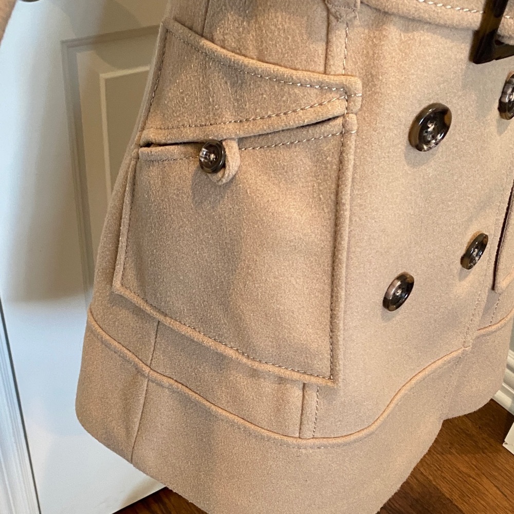 H&M Tan Double-Breasted Trench Coat - Picture 3 of 7